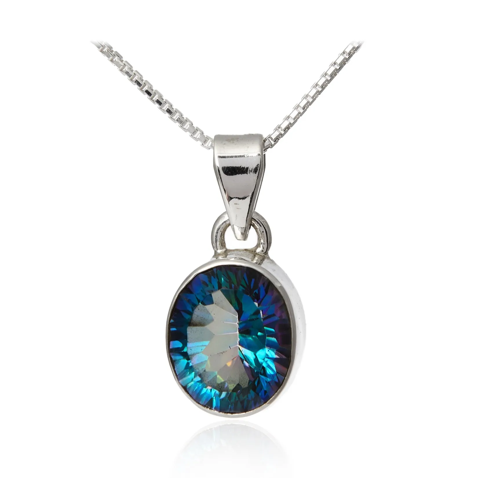 Zawieszka srebrna z mystik topaz