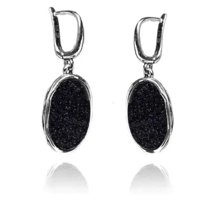 Kolczyki srebrne z nocą kairu gwieździstym