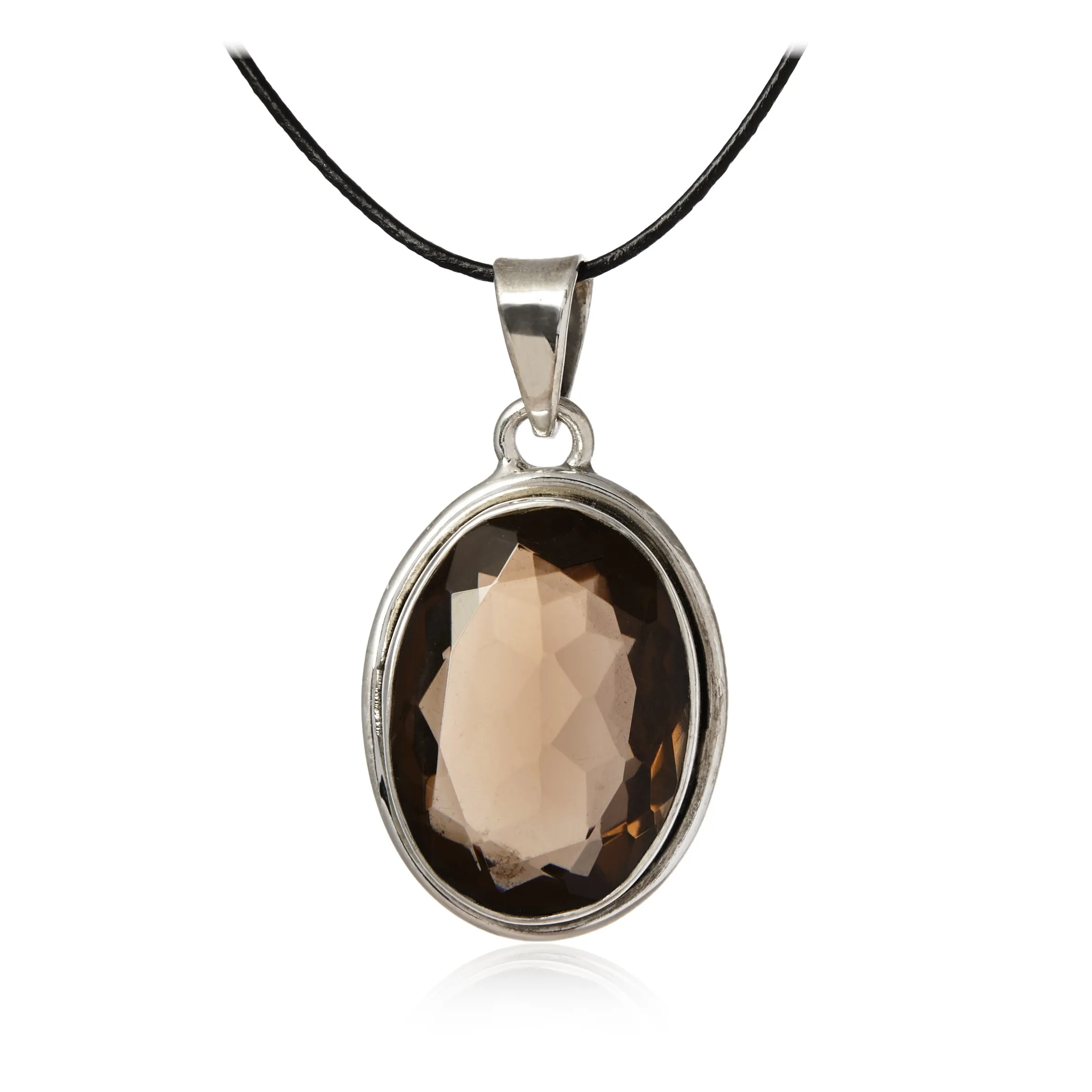 Zawieszka srebrna z kwarcem dymnym