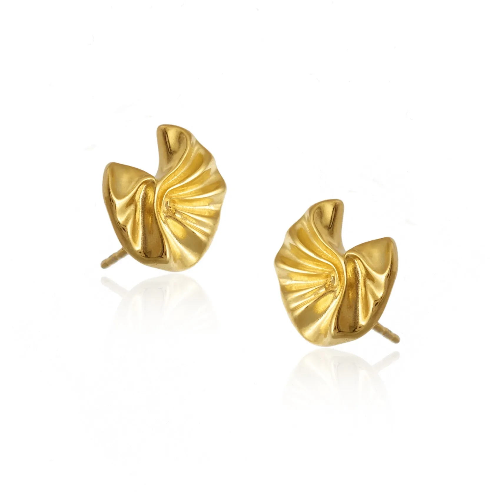 Kolczyki srebrne pozłacane aura