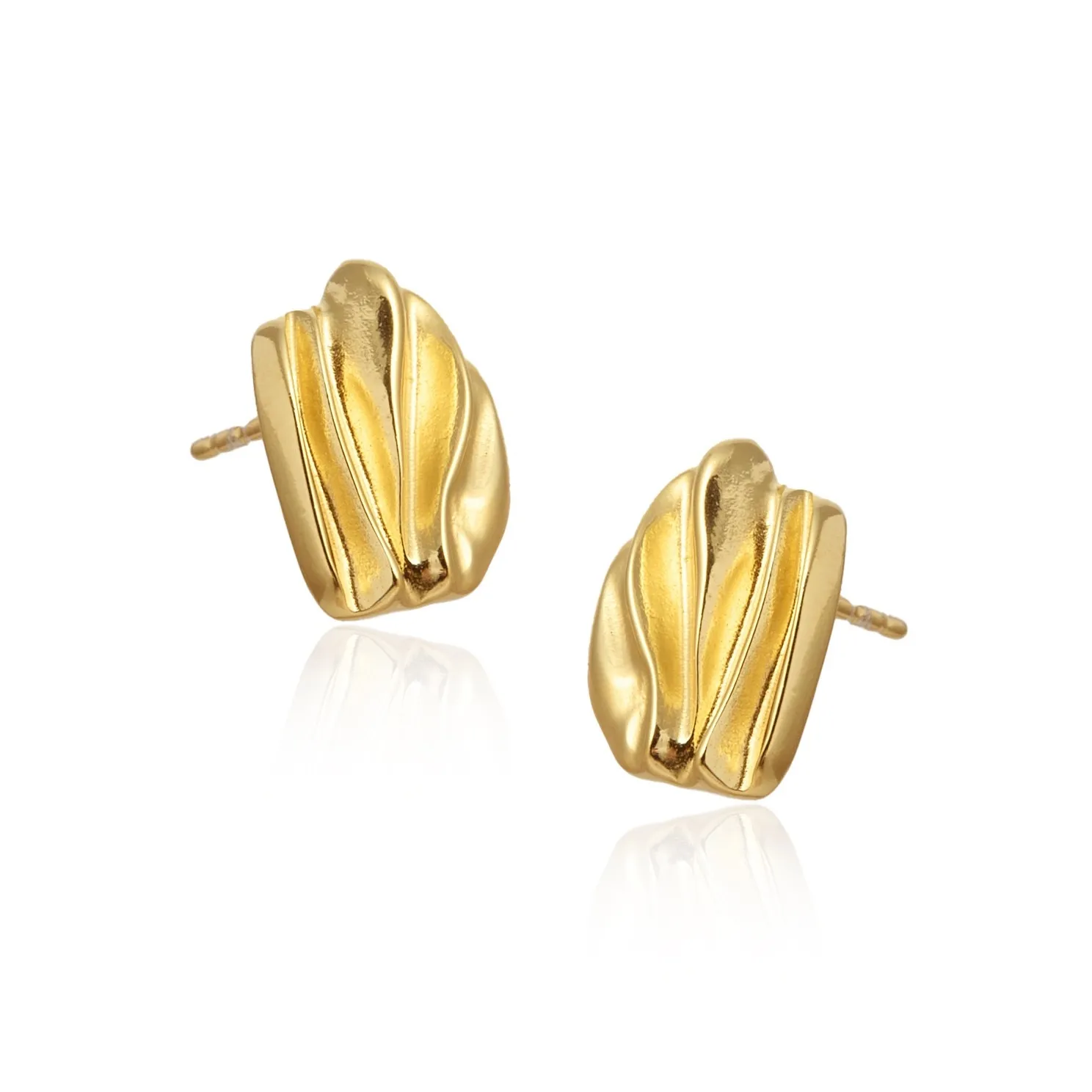 Kolczyki srebrne pozłacane golden bloom