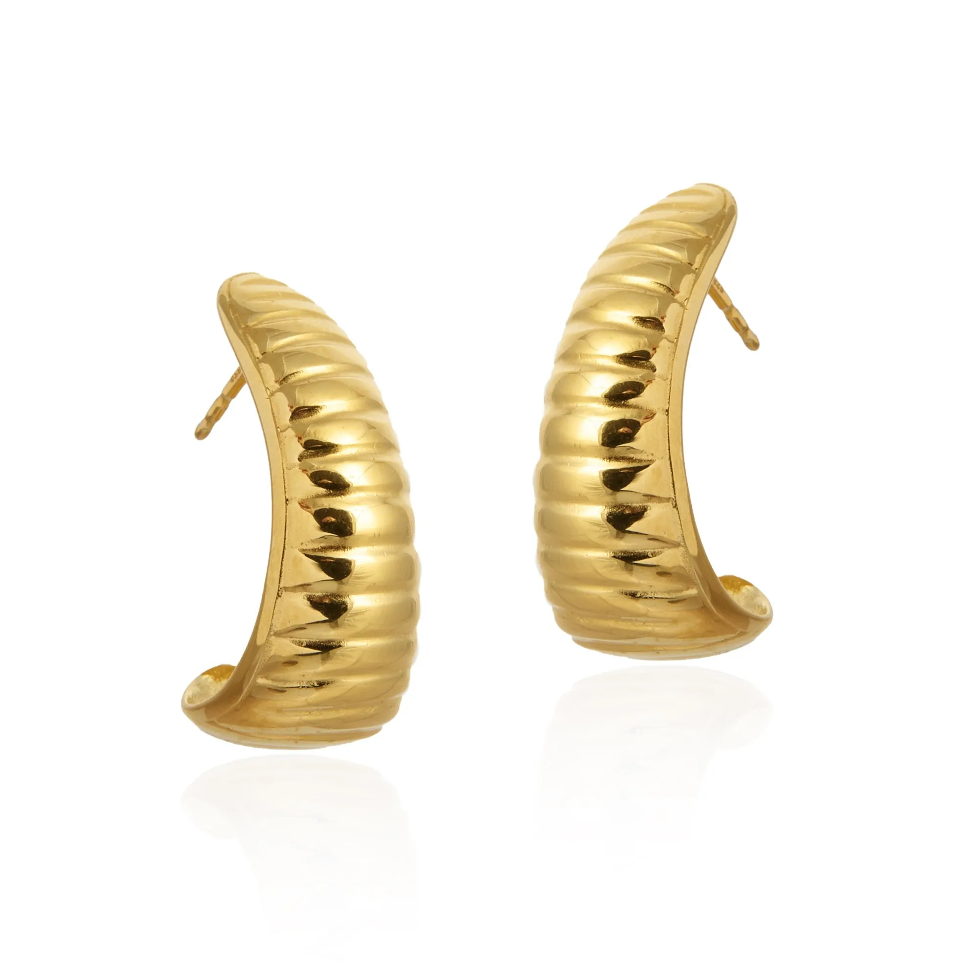 Kolczyki srebrne pozłacane  - sewilla -złoty blask elegancji