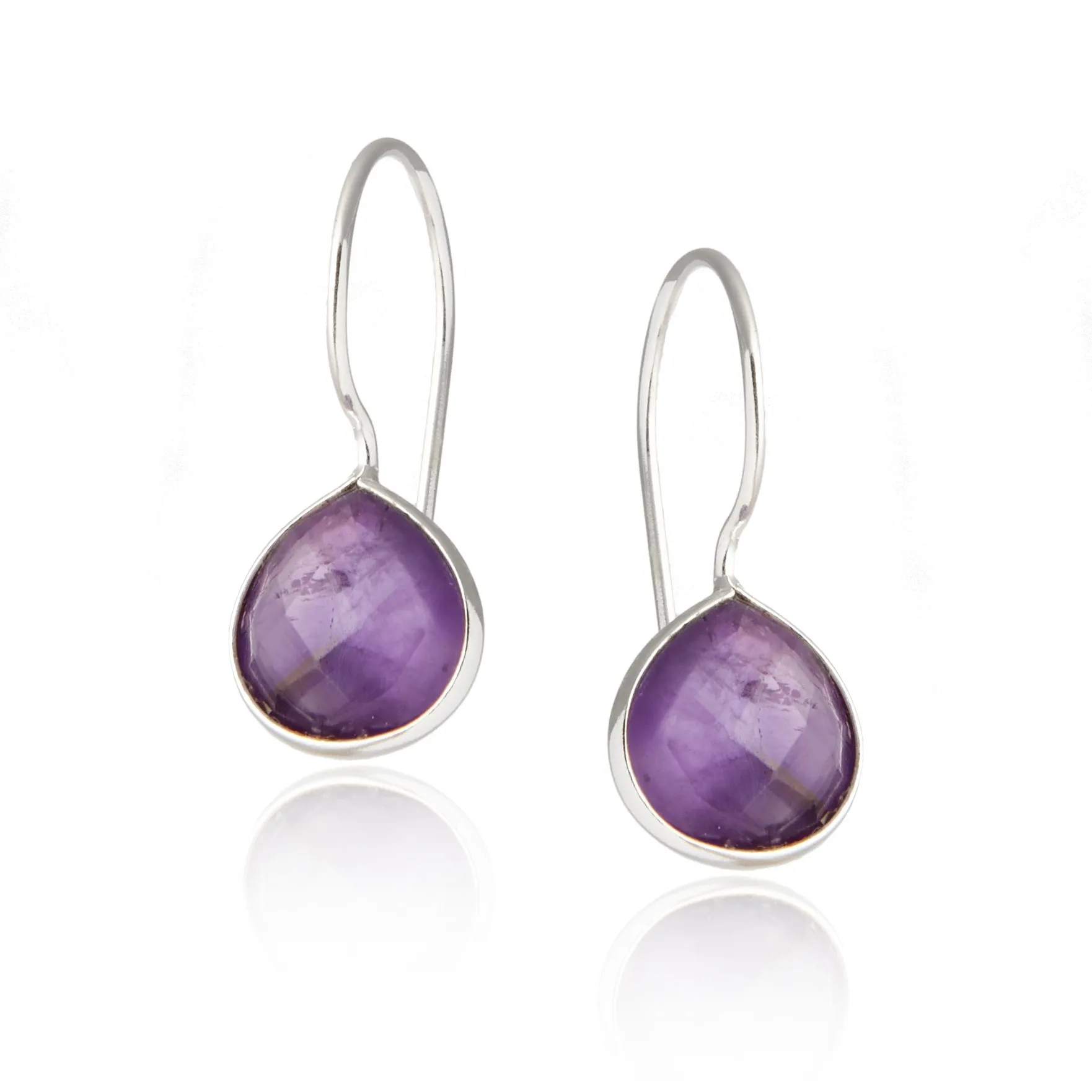 Kolczyki srebrne z ametystem  "prowansalski sen"