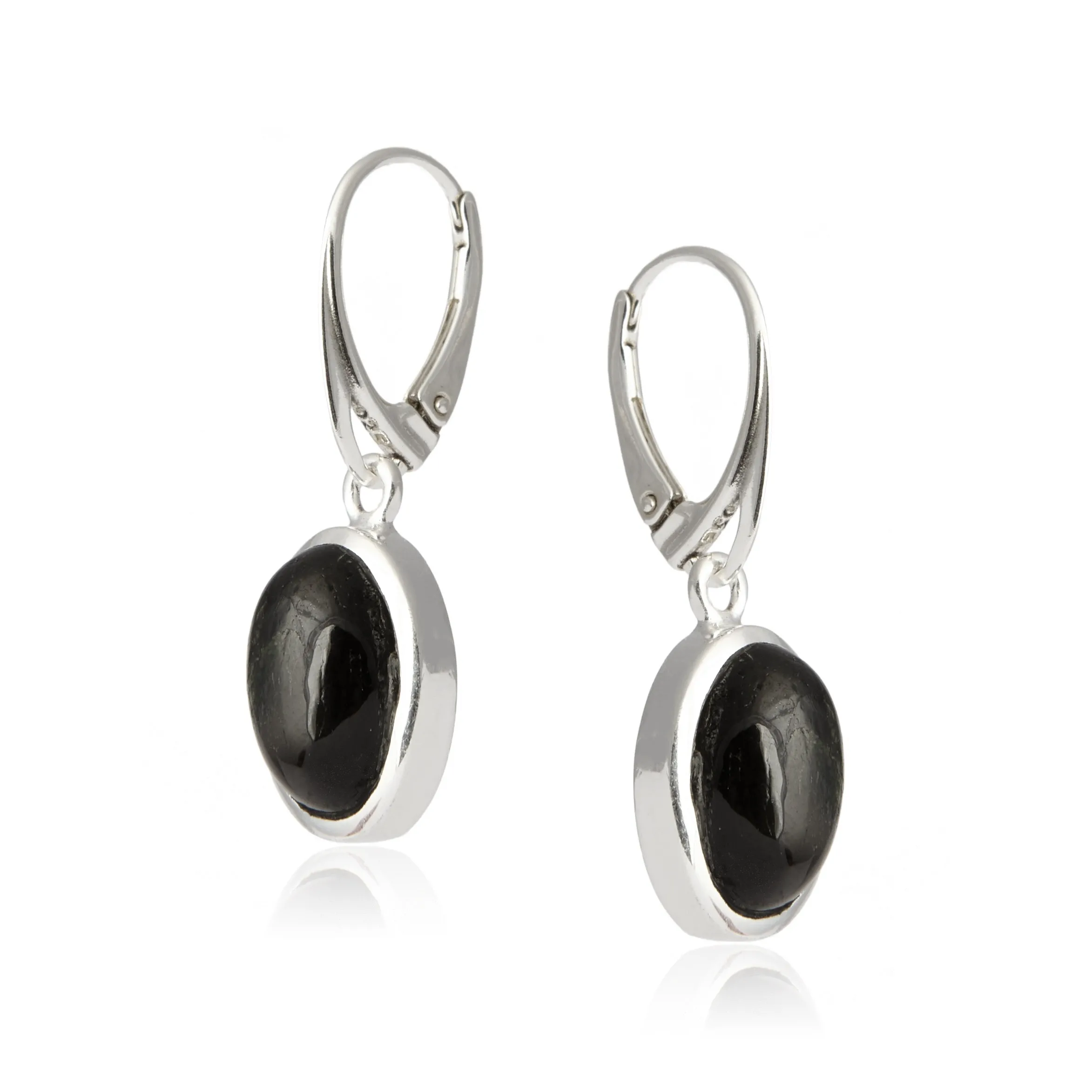 Kolczyki srebrne z  kamieniem  black star