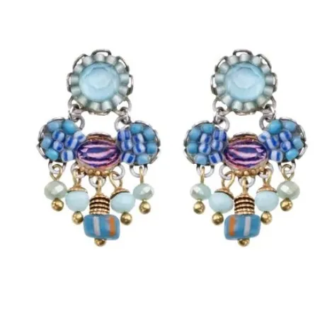 Małe kolczyki blue bird  - kolczyki ayala bar - kolekcja radiance lato 2025