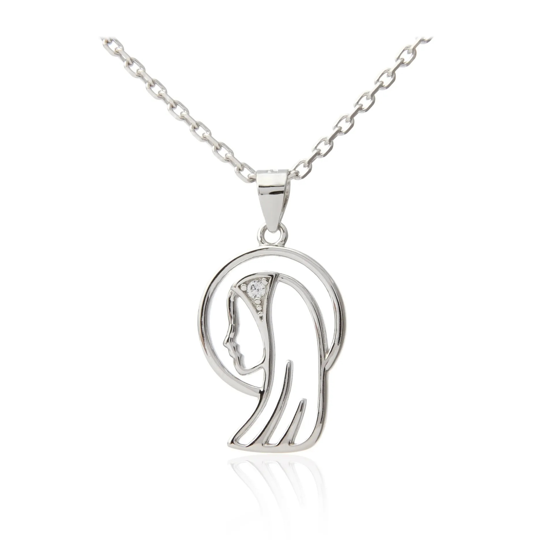 Piękny wizerunek maryi - srebrny  medalik