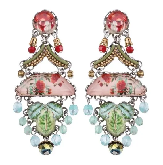 Pastelowe kolczyki z kolekcji alaya bar - flower gadren