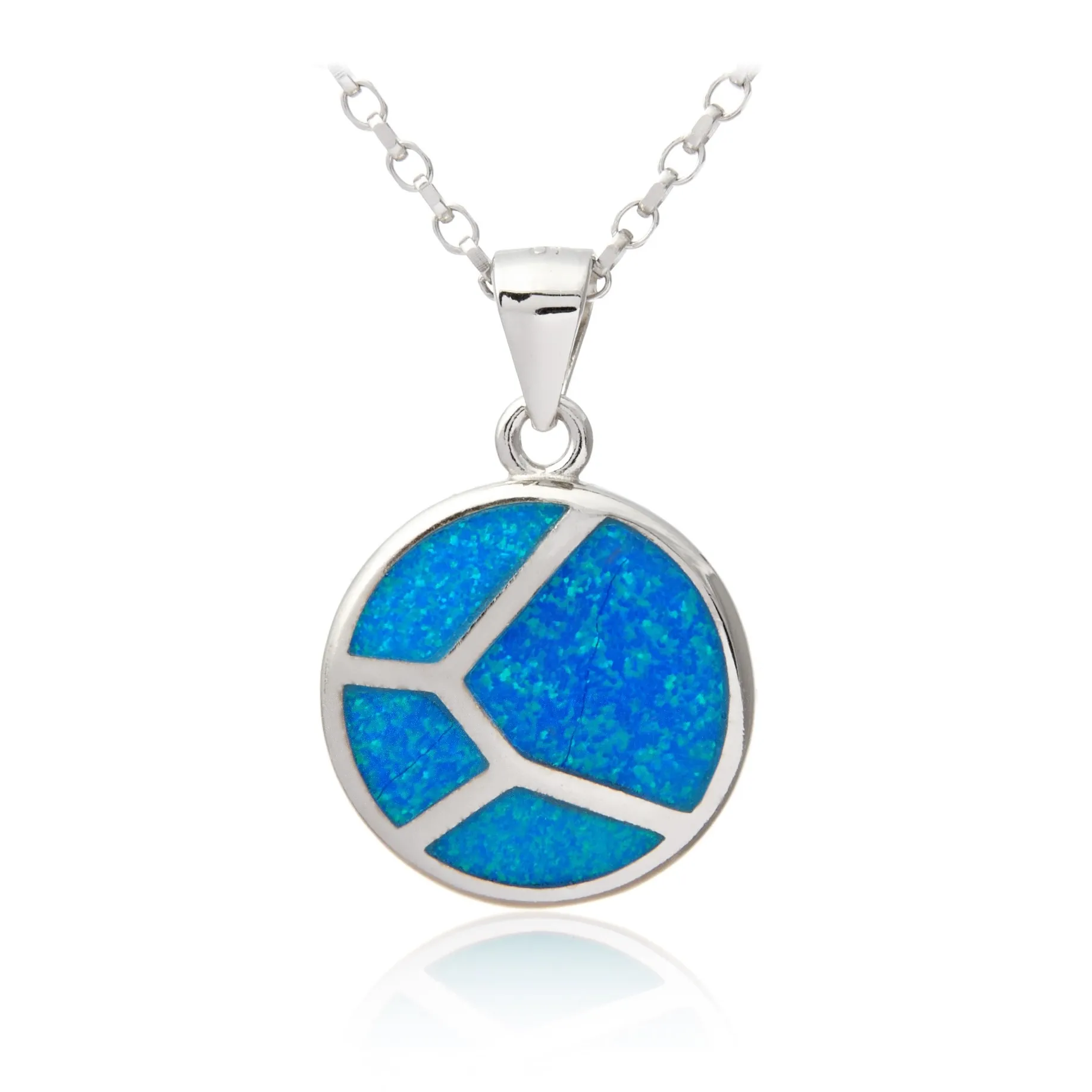 Zawieszka srebrna z niebieskim opalem