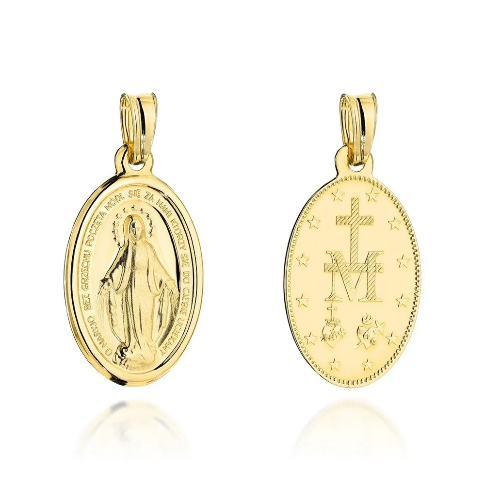 Medalik złoty pr. 585 matka boska cudowna - duży