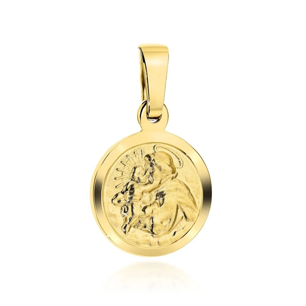 Medalik złoty św. józef z dzieciątkiem pr. 585