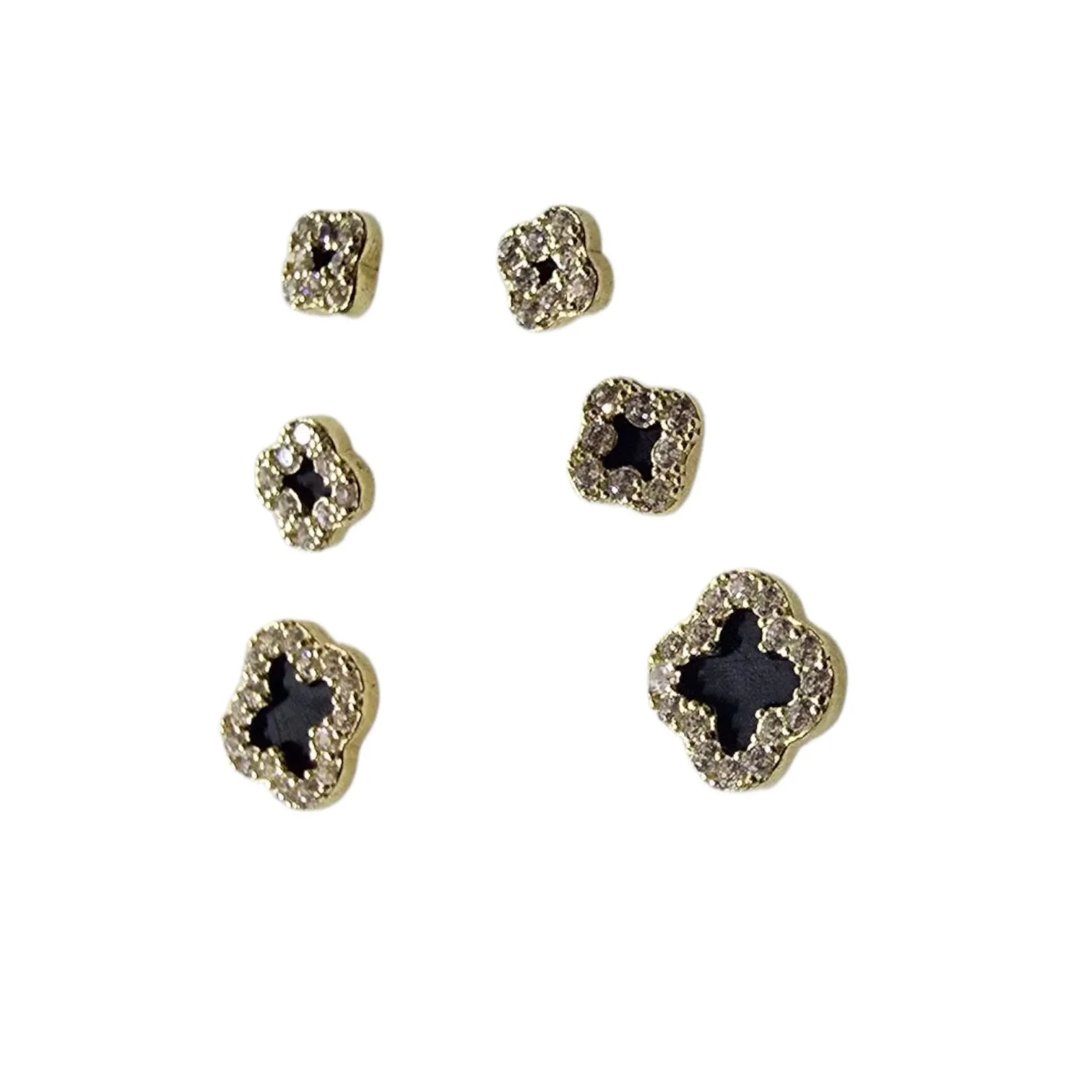 Kolczyki srebrne pozłacane set  3 pary koniczynki marokańskie