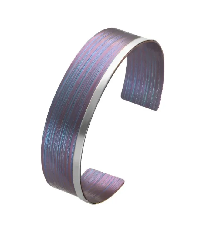 Bransoletka srebrna z różowym tytnem