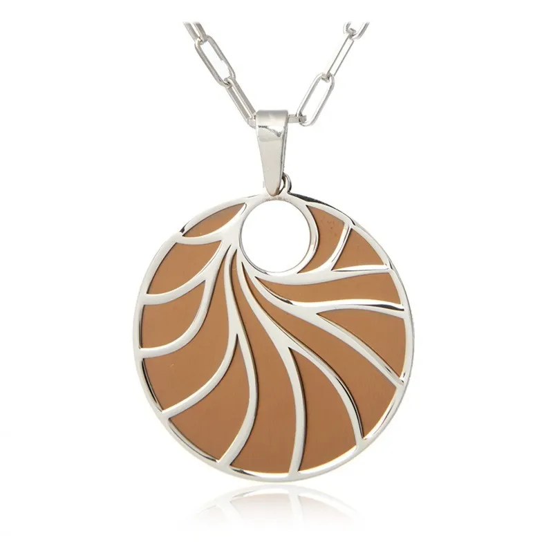 Srebrna zawieszka z brązowym tytanem synergia