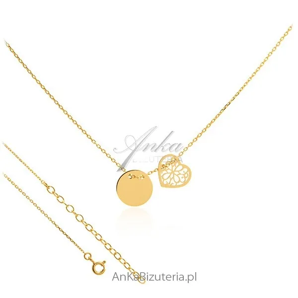 Naszyjnik gwiazd - srebro pozłacane - ażurowa celebrytka