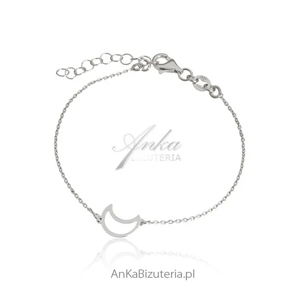 Bransoletka srebrna - na księżycu