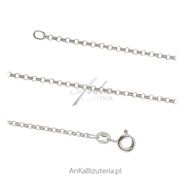 Włoski łańcuszek srebrny  rolo rodowany , długość - 90 cm