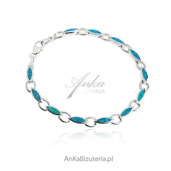 Bransoletka srebrna z opalem
