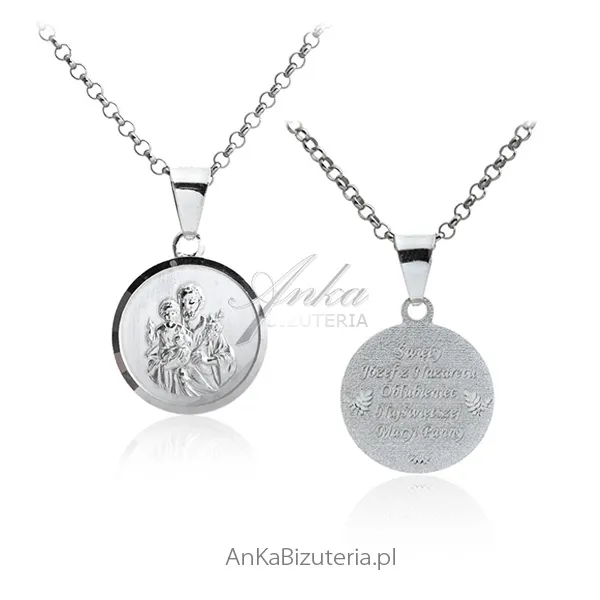 Medalik srebrnyświęty józef z nazaretu