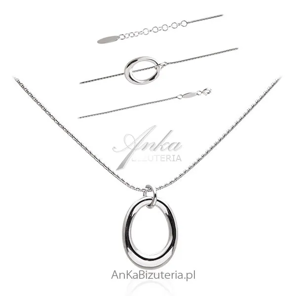 Komplet biżuterii srebrnej biżuteria srebrna włoska