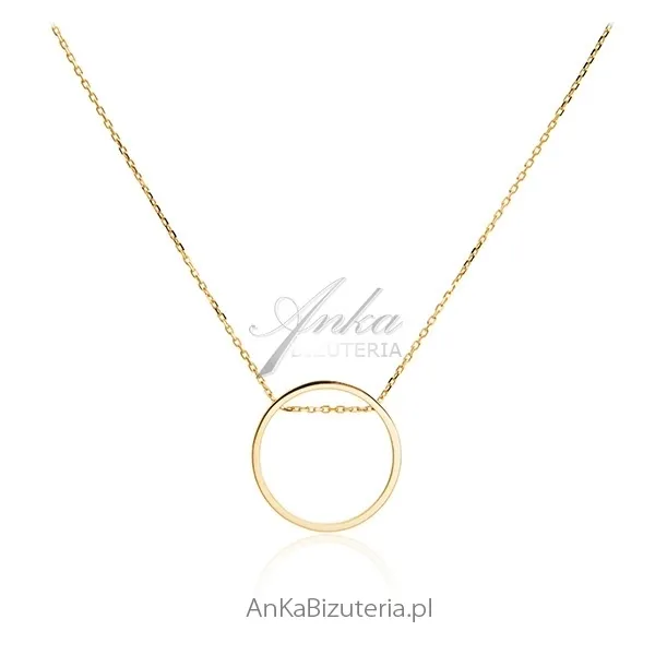 Naszyjnik srebrny pozłacany celebrytka piękna, modna biżuteria