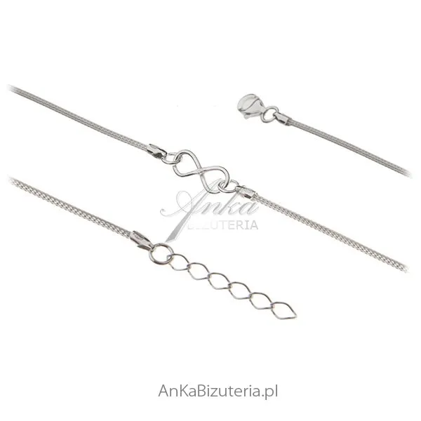 Srebrna bransoletka z nieskończonością