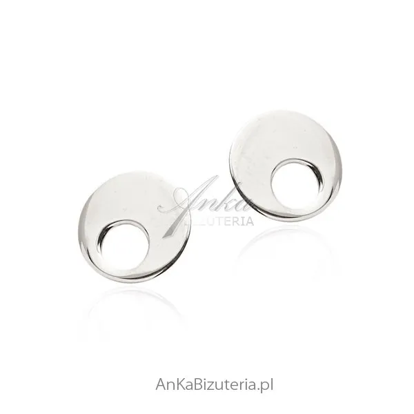 Kolczyki srebrne na sztyfty