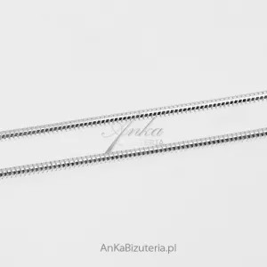 Łańcuszek srebrny rodowany gruba linka  snake -  50 cm, 55 cm, 60 cm, 70 cm, 80 cm , długość - 80 cm