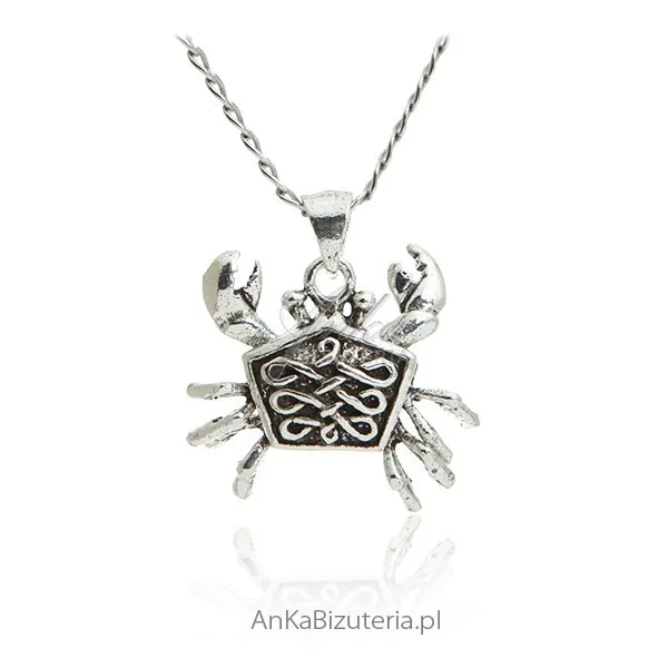 Zawieszka srebrna krab