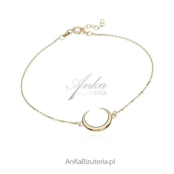 Bransoletka srebrna pozłacana rock and glamour