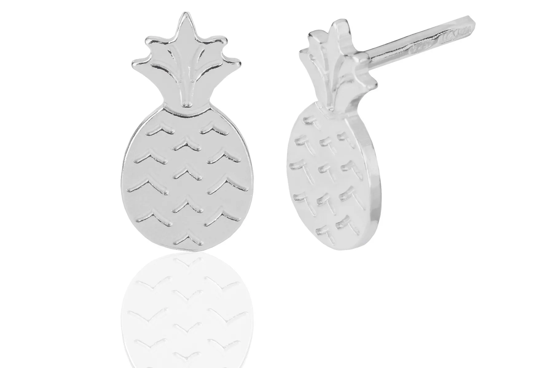 Kolczyki srebrne ananasy - modna biżuteria włoska