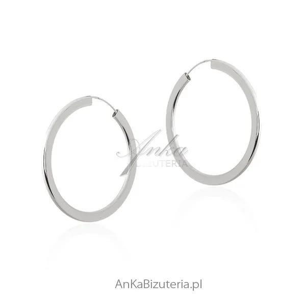Kolczyki srebrne - małe koła - modna biżuteria srebrna