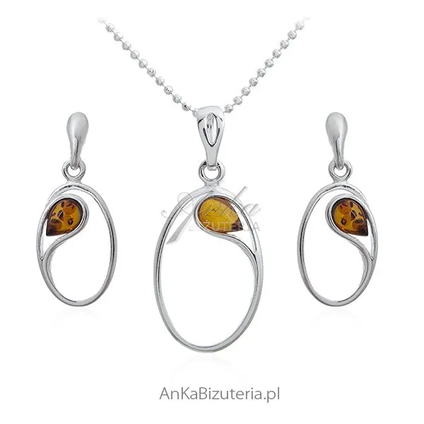 Biżuteria srebrna z bursztynem subtelnie i elegancko