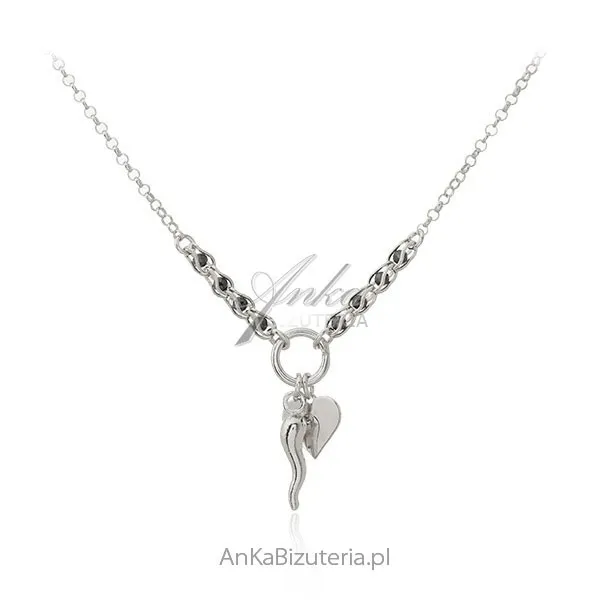Biżuteria na szczęście  - srebrny naszyjnik good luck