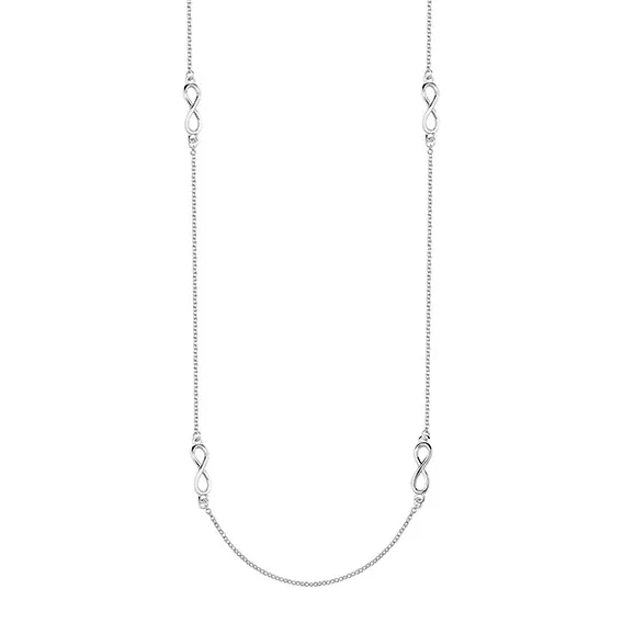 Naszyjnik srebrny rodowany nieskończoność