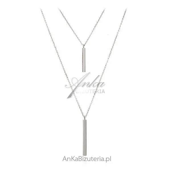 Naszyjnik srebrny "piękno tkwi w prostocie"