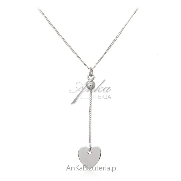 Srebrna biżuteria  - naszyjnik z serduszkiem
