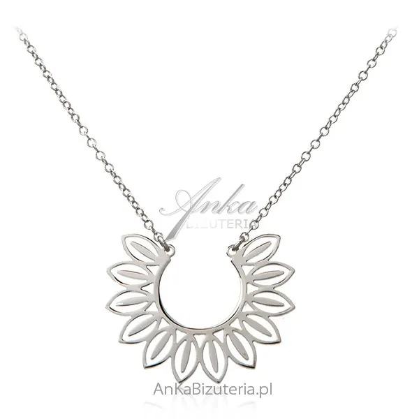 Srebrny naszyjnik  piękna biżuteria srebrna
