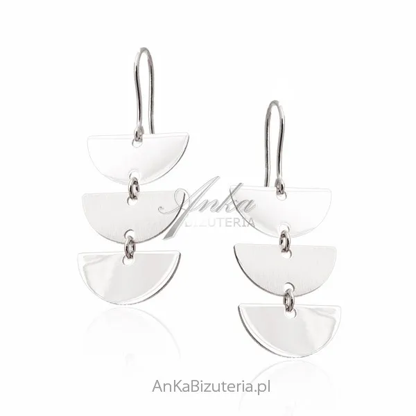Kolczyki srebrne  - modna biżuteria srebrna włoska