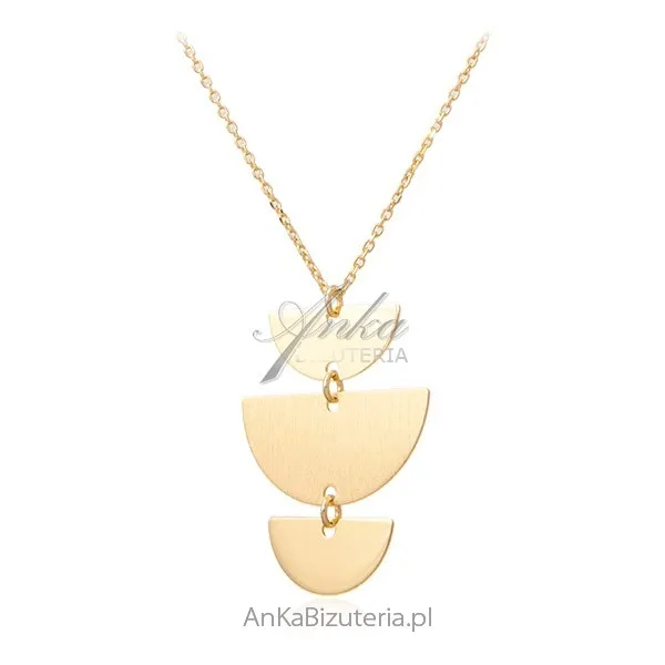 Srebrny naszyjnik pozłacany