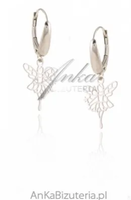 Kolczyki srebrne ważki baletnice
