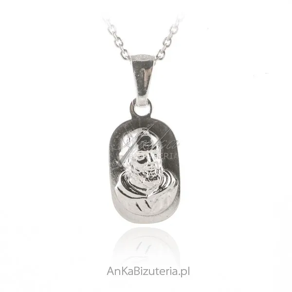 Medalik srebrny ojciec pio