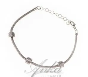 Bransoletka srebrna z mikrocyrkoniamii