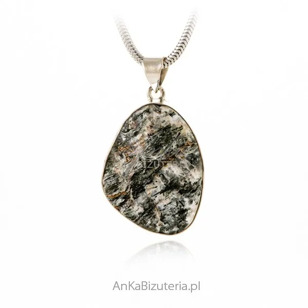 Biżuteria srebrna - zawieszka srebrna z druzą agatową kaboszon