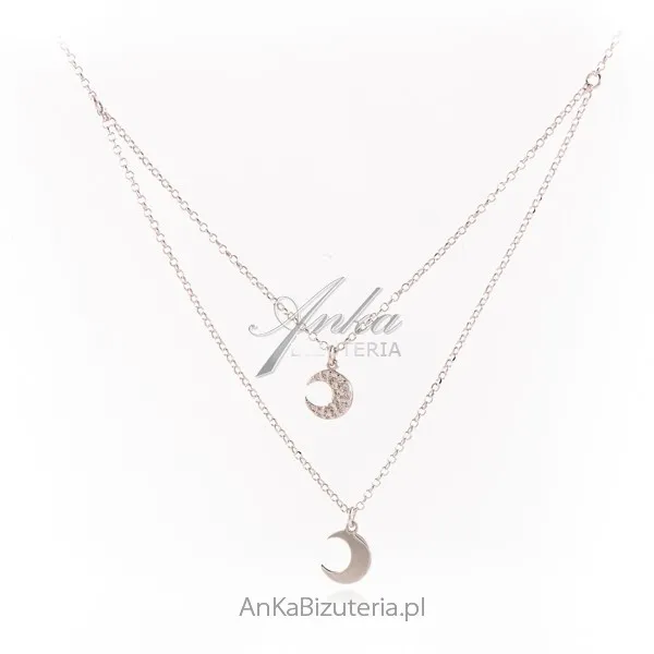 Naszyjnik srebrny podkowa podwójny
