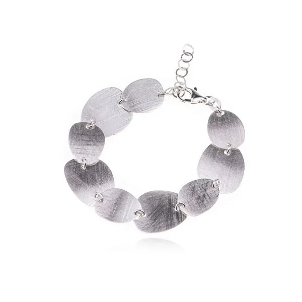 Bransoletka srebrna satynowana  - oryginalna bizuteria srebrna