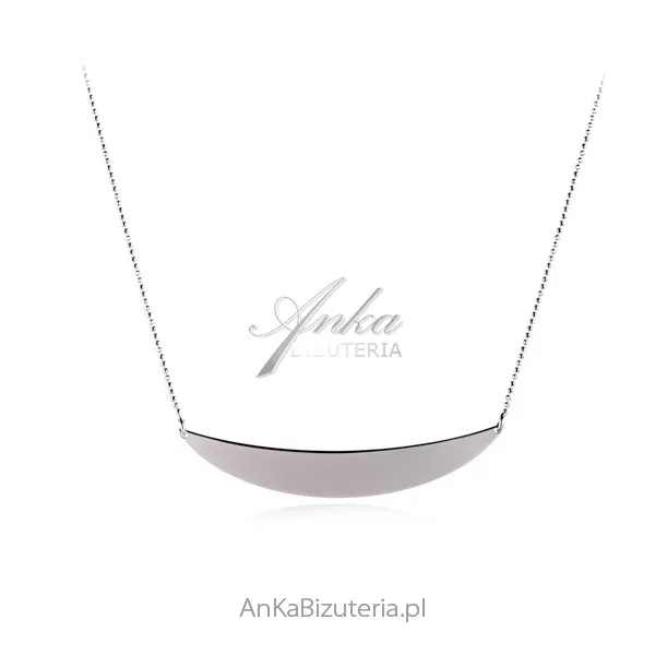 Piękny srebrny naszyjnik   uśmiech losu