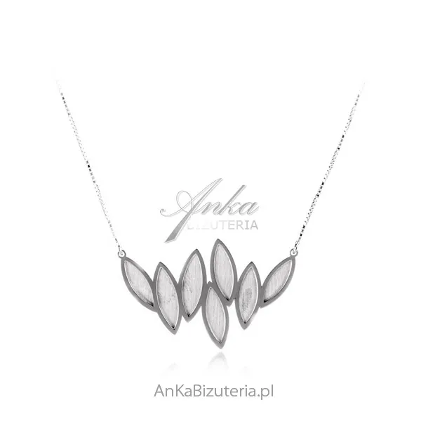 Piękny naszyjnik srebrny  "kora"