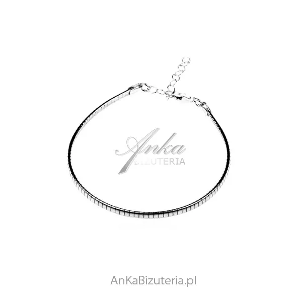 Srebrna bransoletka - piękna biżuteria włoska - elegancka , kobieca