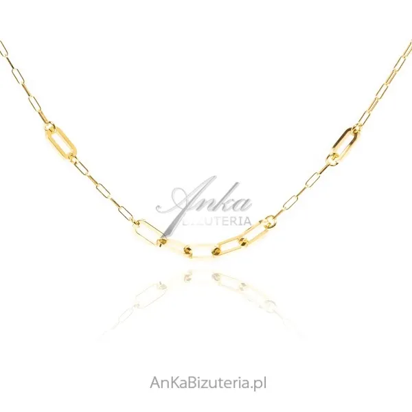 Naszyjnik  srebrny pozłacany  z kolekcji fenomeno