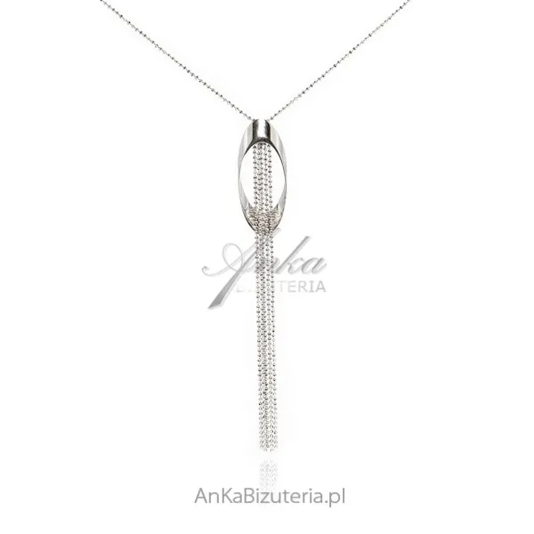 Naszyjnik srebrny elegancka bizuteria na prezent